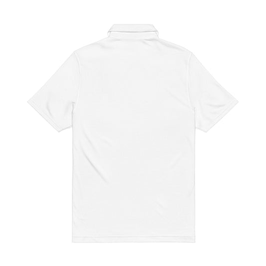 Lion Crest embroidery Polo Shirt | White performance polo