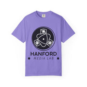 Hanford Media Lab Logo T-Shirt | Science Camera Atom Graphic